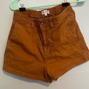 Madewell burnt orange / terra cotta shorts